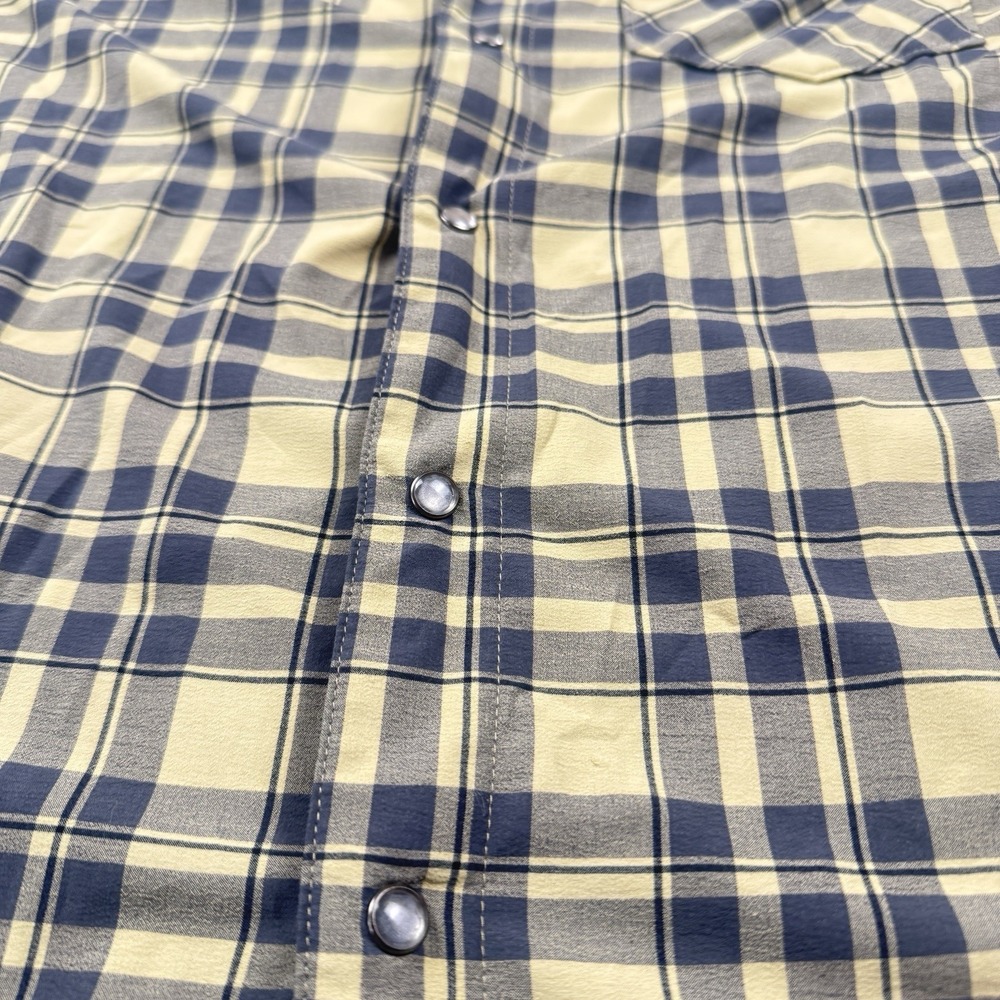 Club Ride Cycling Shirt Mens Medium Plaid Snap Button Bike Cycle Stretch Vented - Picture 8 of 14